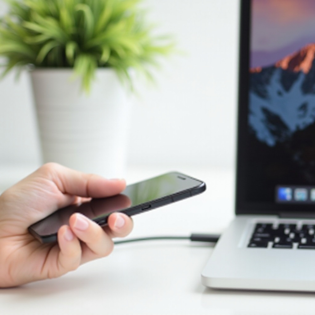 могу ли я подключить свой iPhone к моему MacBook с помощью провода