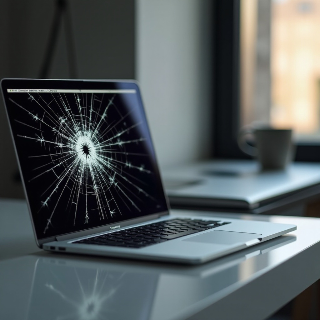 сломанный экран макбука