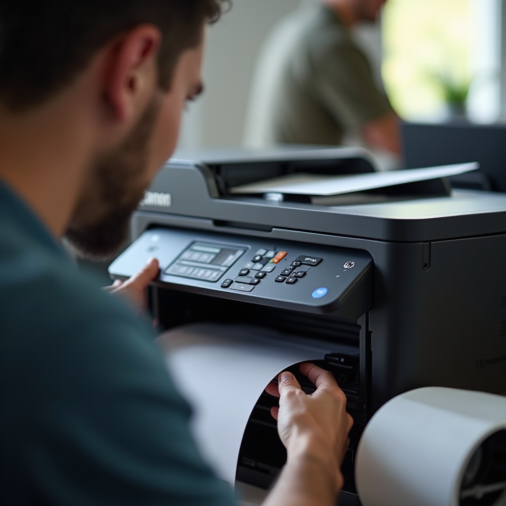 jak usunąć zacięty papier z drukarki Canon