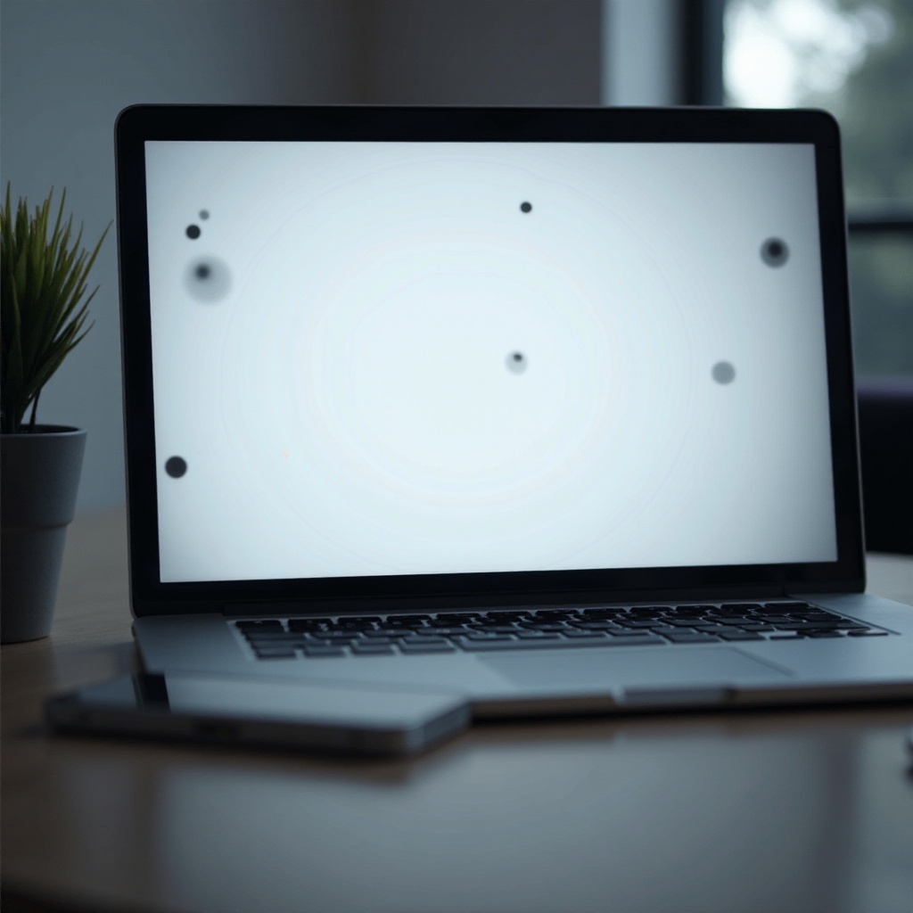tmavé skvrny na obrazovce macbook pro
