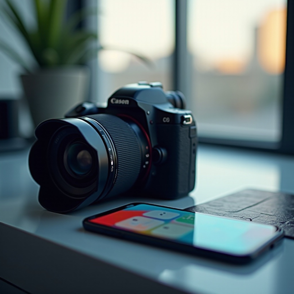 DSLR kamera koja se povezuje sa iPhone