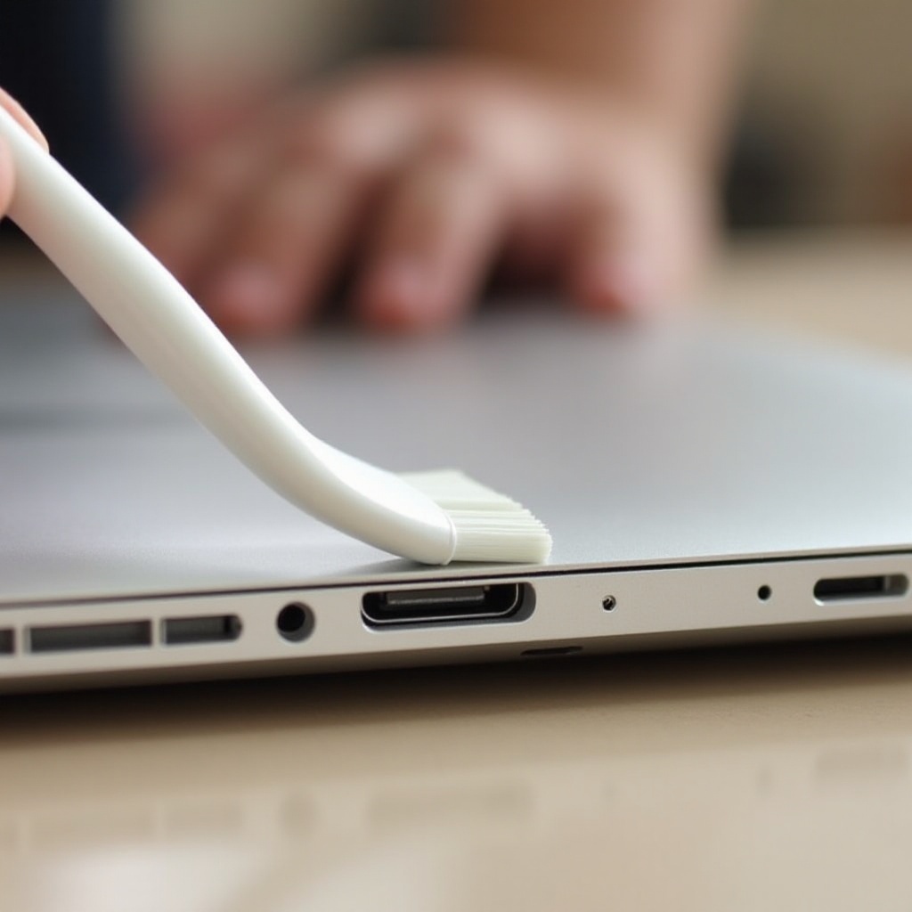 jak vyčistit nabíjecí port MacBooku