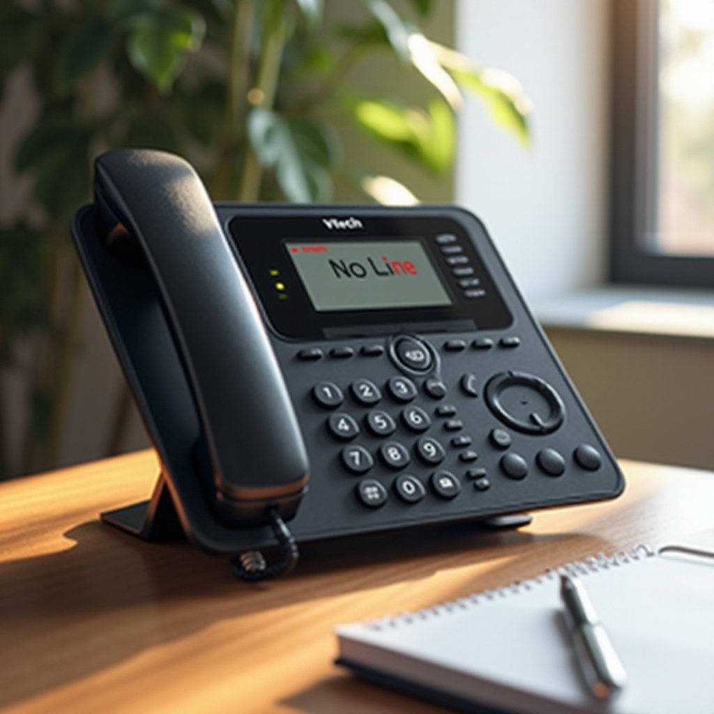 telefon vtech pokazuje brak linii