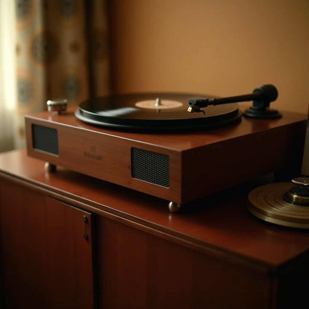 gramofon w stylu vintage z najlepszymi głośnikami
