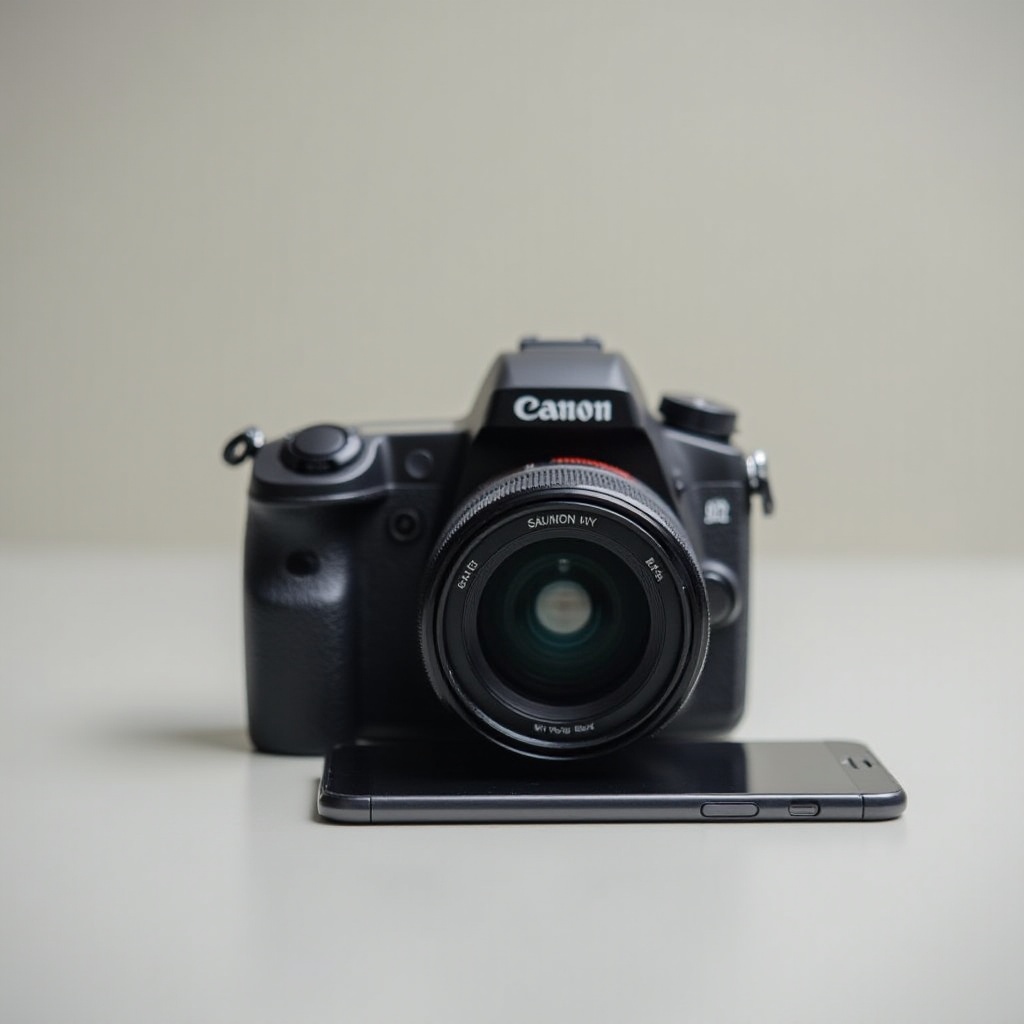 كاميرا DSLR تتصل بجهاز iPhone