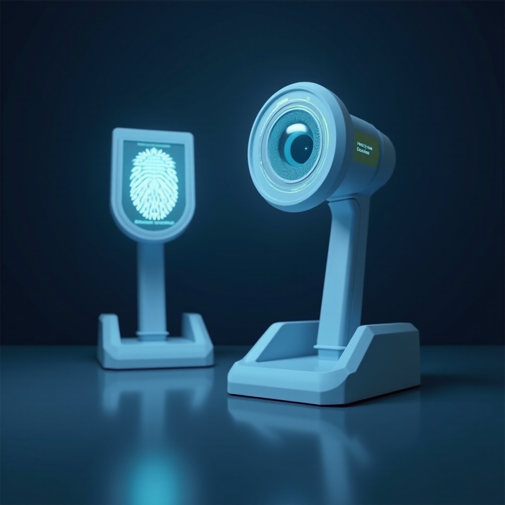 scanning devices use fingerprints and iris scanners to identify individuals