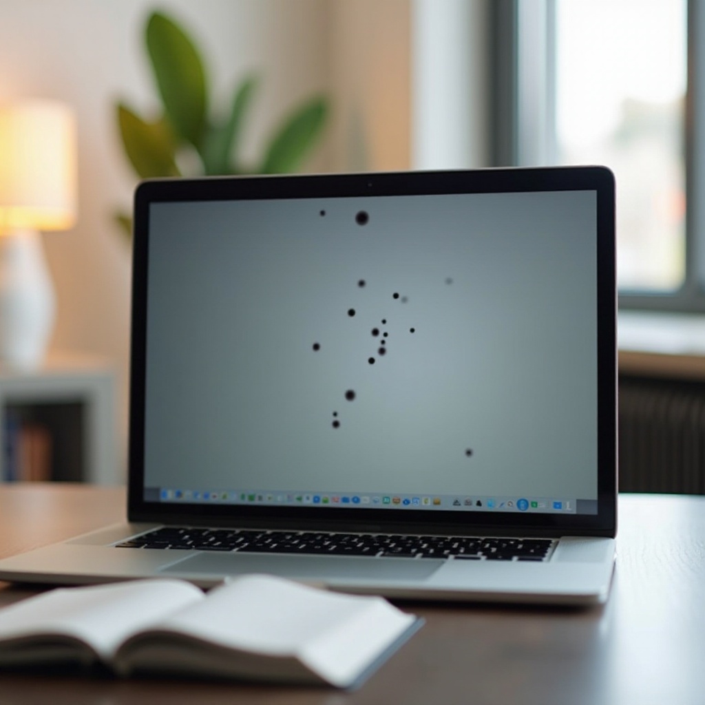 بقع داكنة على شاشة macbook pro
