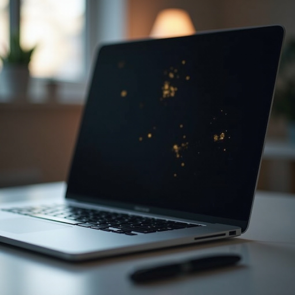 тъмни петна на екрана на macbook pro