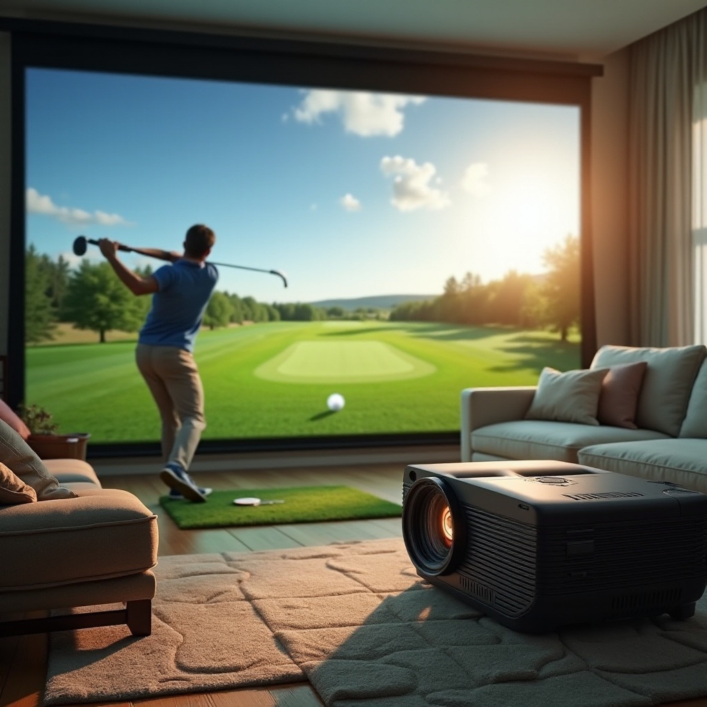 nejlepší levný projektor pro golfový simulátor