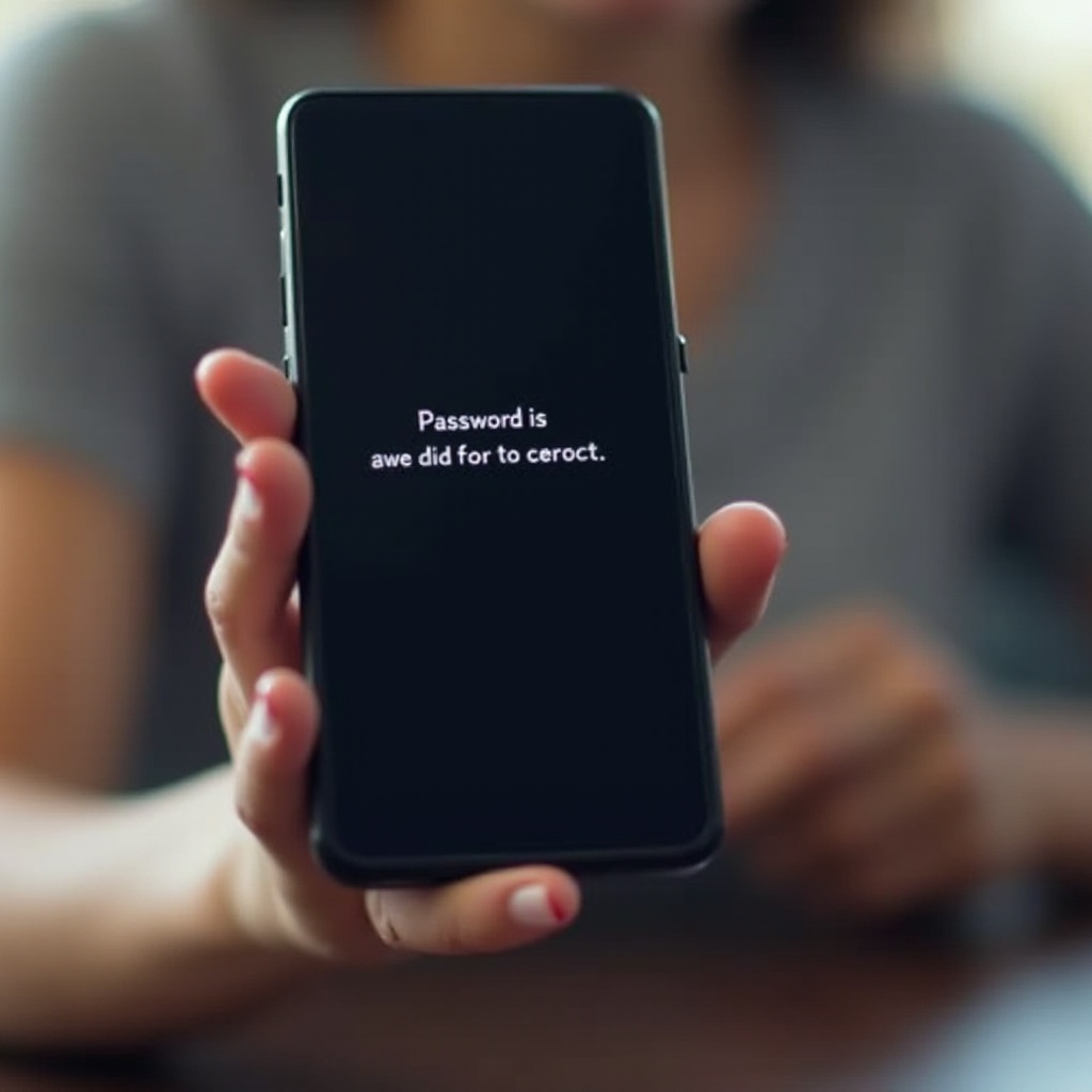 telefonul samsung spune că parola este incorectă
