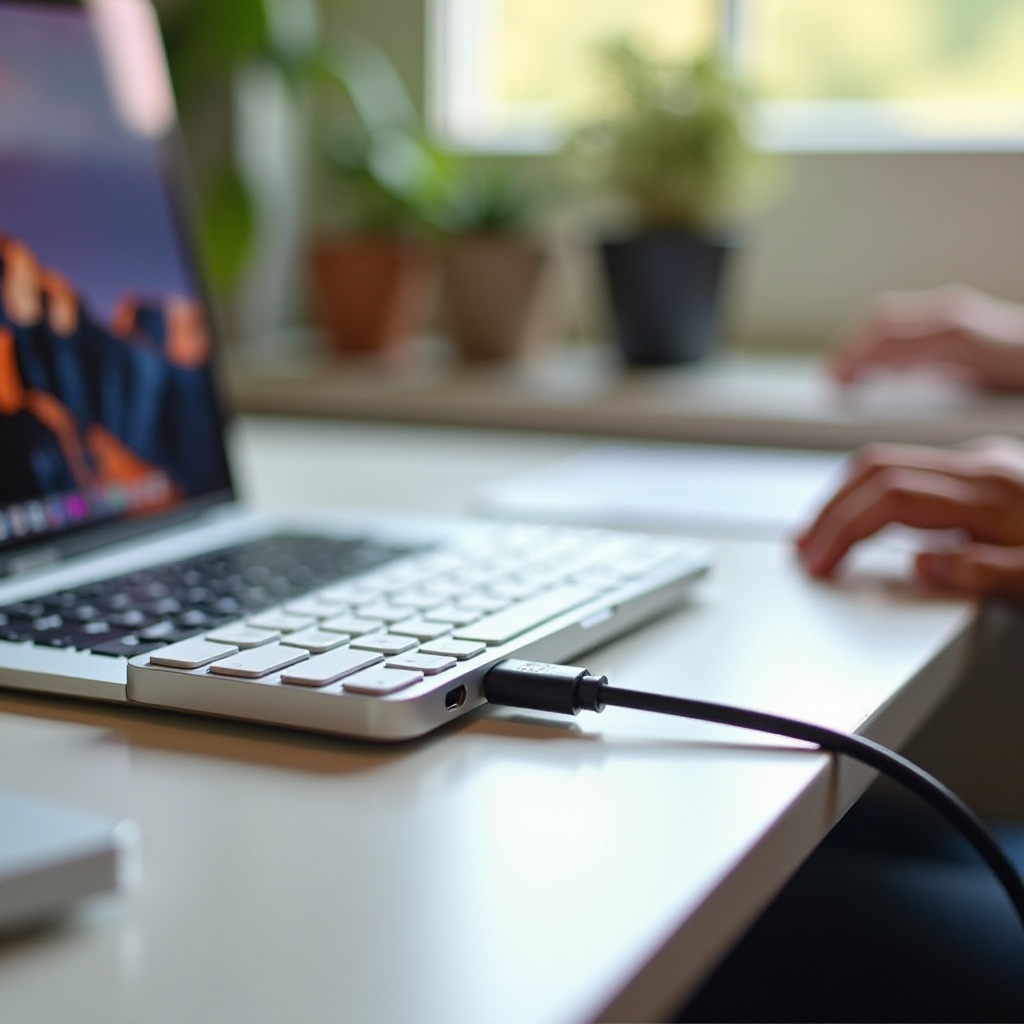jak připojit nuphy halo75 kabelem k macbooku