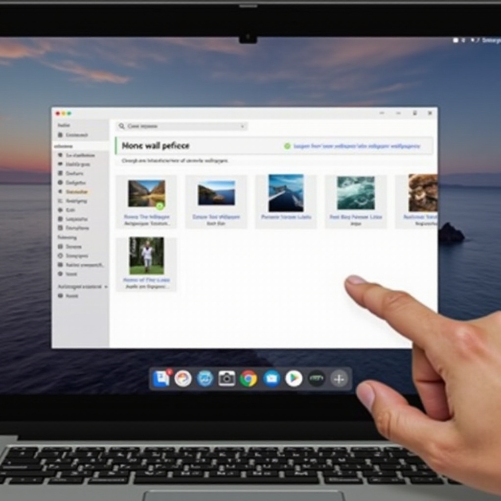 как изменить заставку на Chromebook