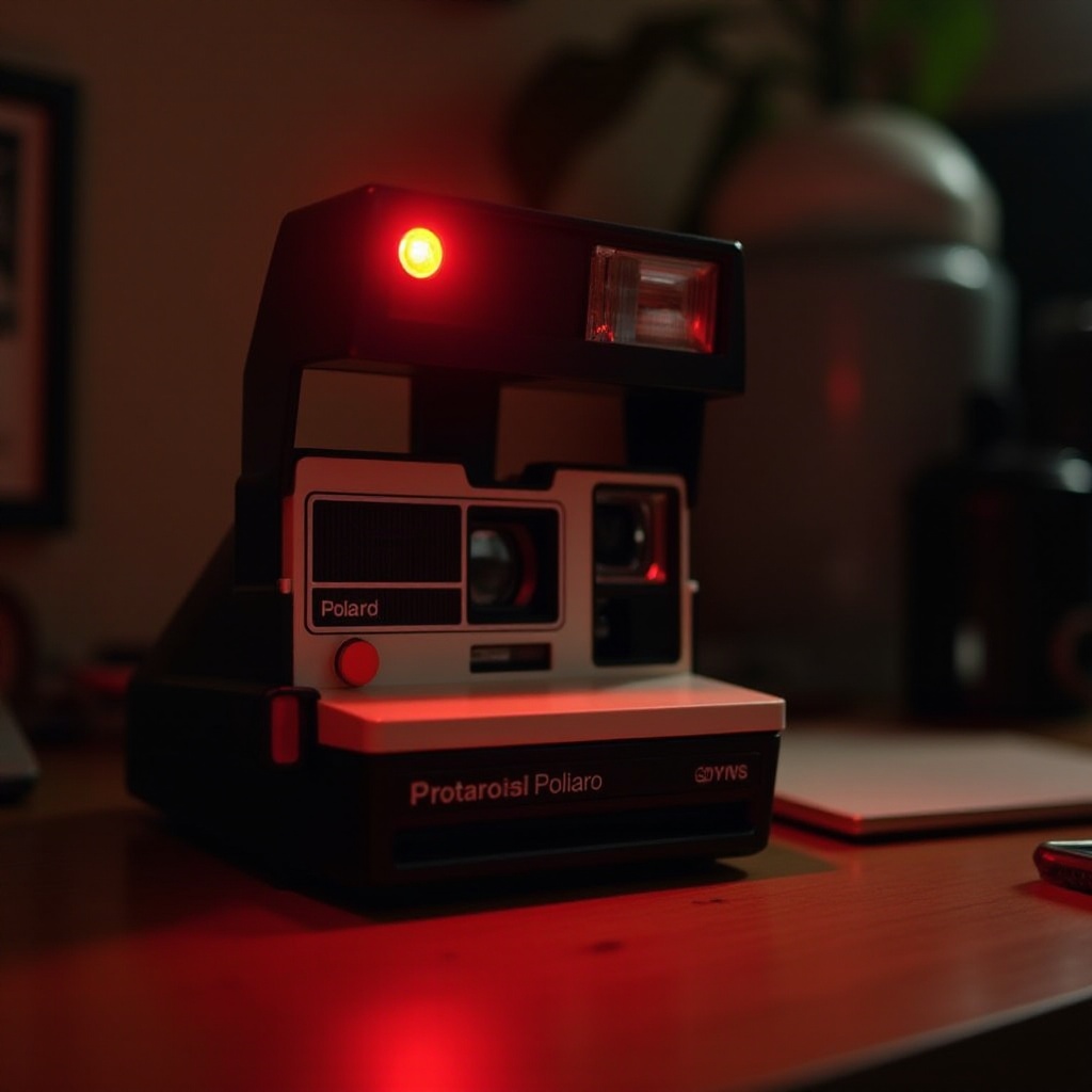 dlaczego moja kamera polaroid miga na czerwono