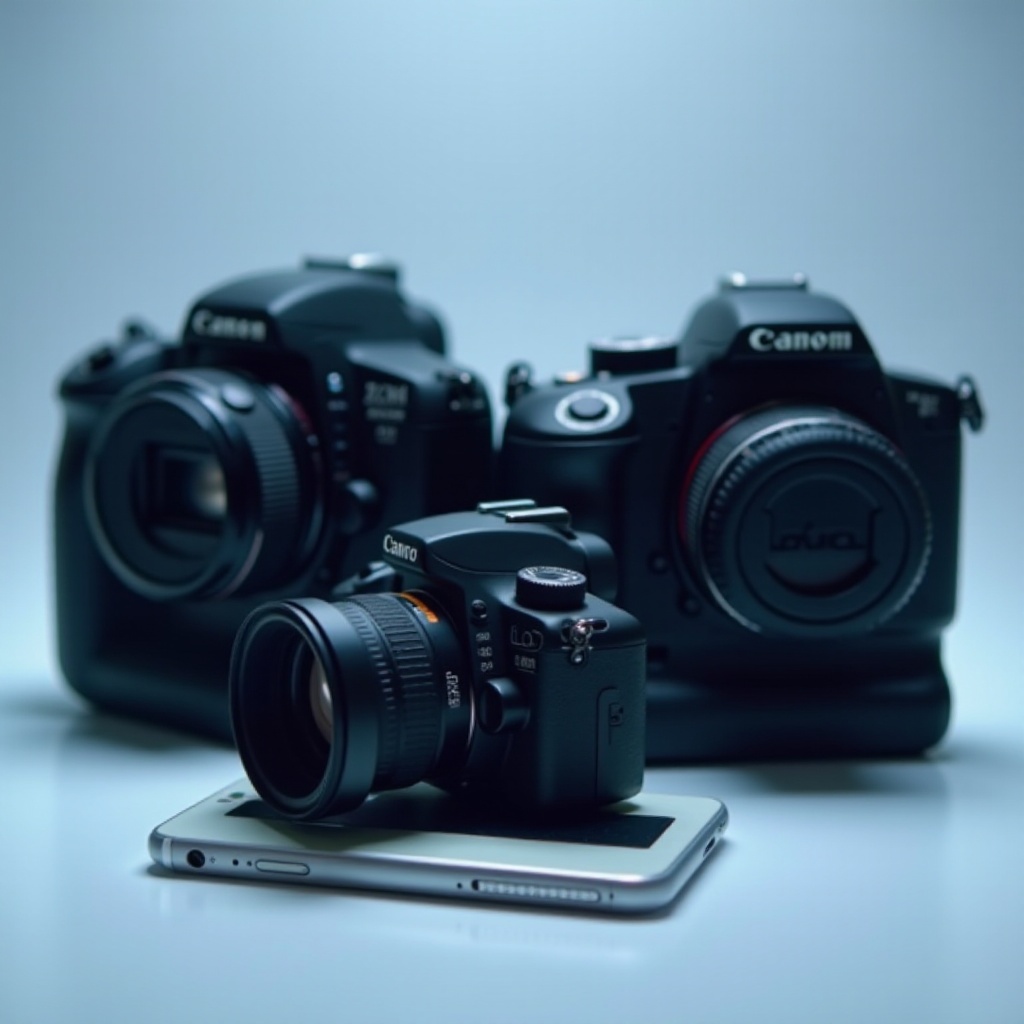 cameră DSLR care se conectează la iPhone