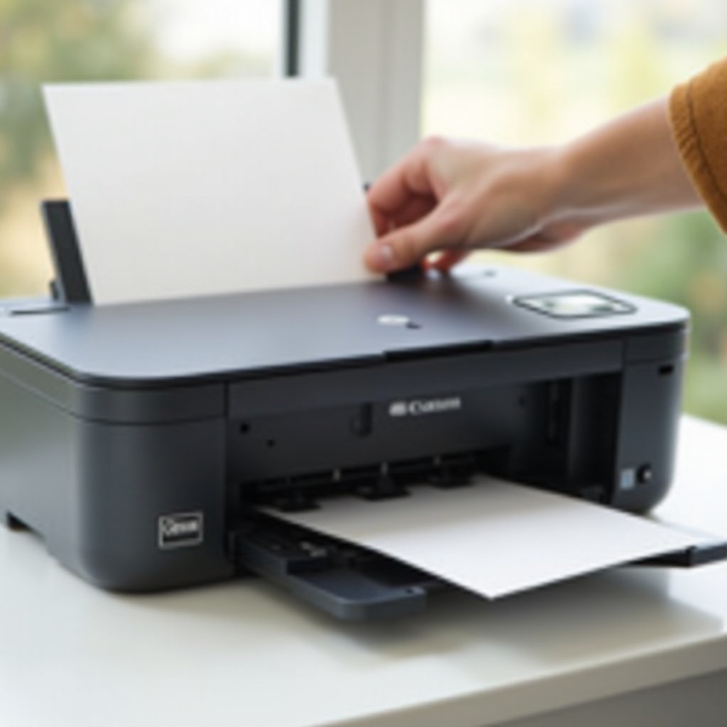 how to remove stuck paper from canon printer